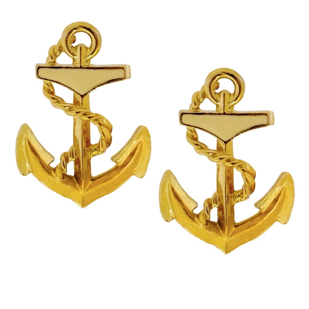 VINTAGE • Anchors Away Nautical Statement Earrings